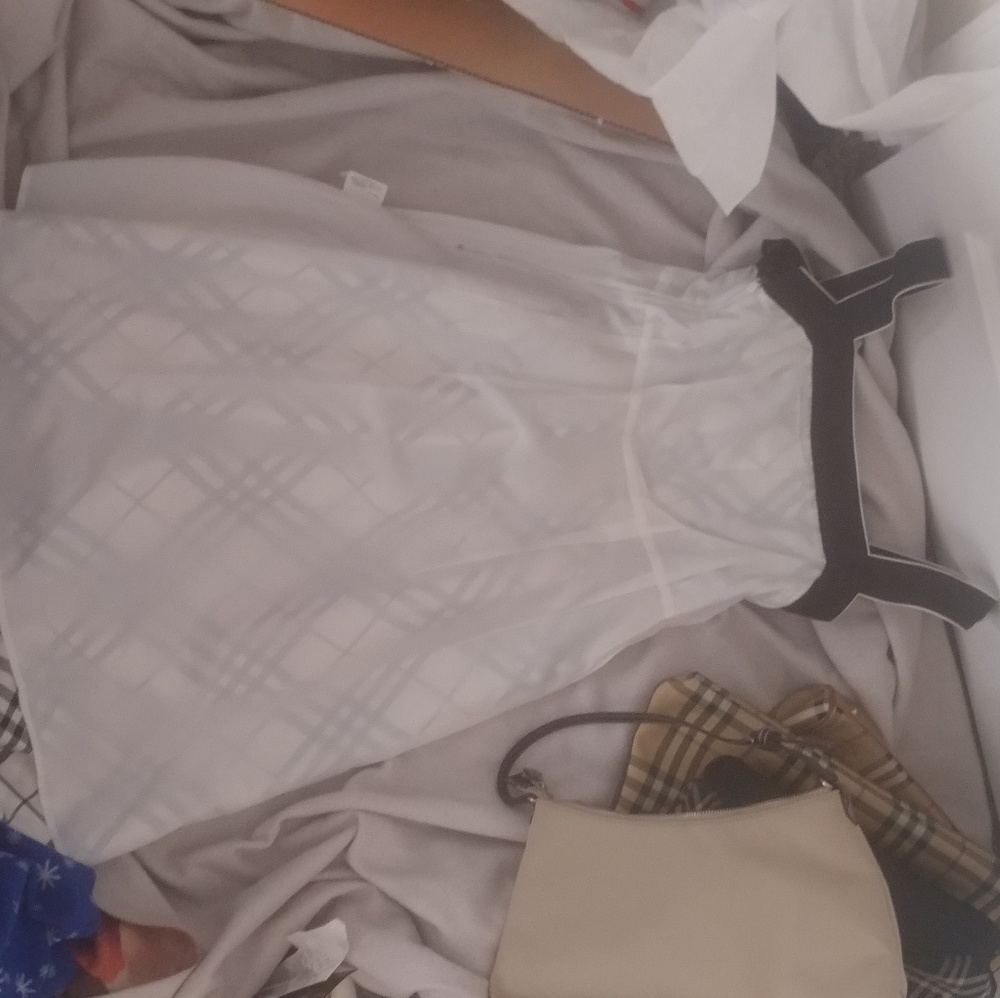 Burberry nova check black white tank sleeve dress - Picture 6 of 8